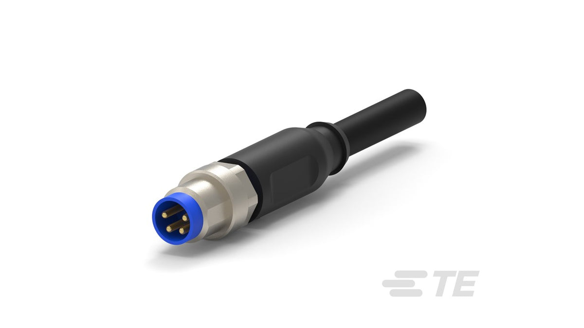2273006-3 Cables 4pos PUR 5.0m M8 x 1.0 straight plug Pigtail Shld