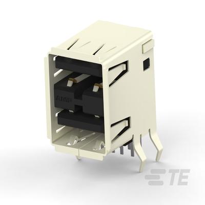 5787617-1 RECP ASSY R/A STACKED THRU-HOLE USB