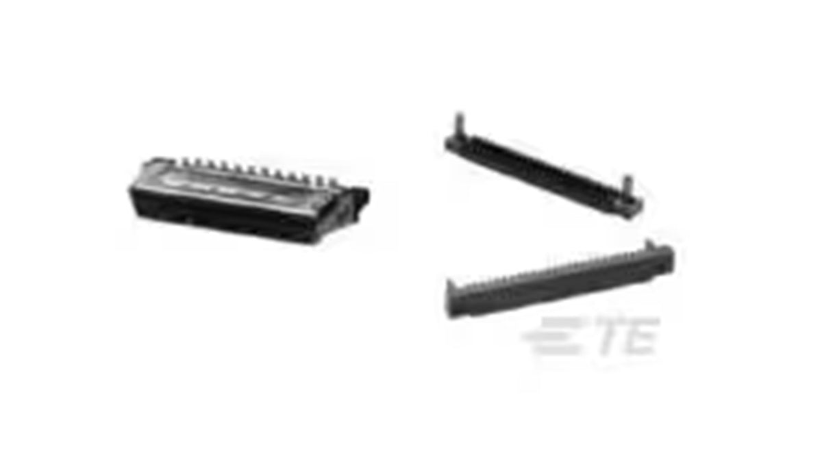 750913-5 I/O Connectors CABLE PLUG 50P w/lacing covers blk