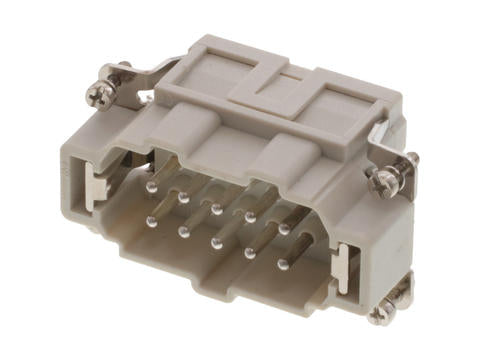 936010229 GWconnect Spring Terminal Insert, Male, 10-Pole, 16A, Silver (Ag) Plated Contacts, Size 10B «57x27»