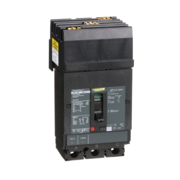 HDA36125 Circuit breaker PowerPacT H 125A 3 pole 600VAC 14kA I-Line thermal magnetic 80% ABC