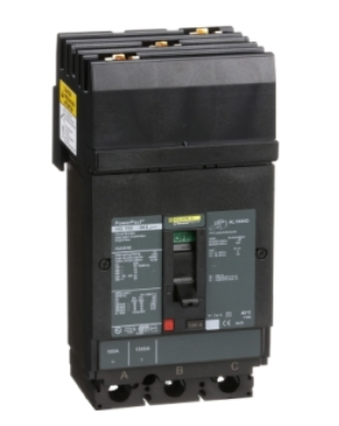 Circuit breaker, PowerPacT H, 100A, 3 pole, 600VAC, 18kA, I-Line, thermal magnetic, 80%, ABC