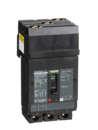 HJA36070 Circuit breaker, PowerPacT H, 70A, 3 pole, 600VAC, 25kA, I-Line, thermal magnetic, 80%, ABC