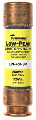 LPN-RK-2-1/2SP 2.5A, 250 Vac, 125 Vdc LOW PEAK DUAL ELEMENT