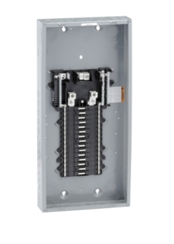 QO130L200PG Load center, QO, 1 phase, 30 spaces, 40 circuits, 200A convertible main lugs, PoN, NEMA1, gnd bar
