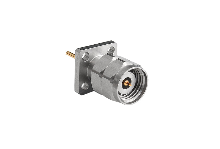 RF240A4PCCGM 2.4mm Plug Straight 4 Hole Flange RF Connector