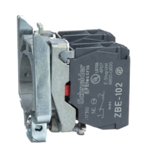ZB4BZ104 single contact block with body/fixing collar 2NC screw clamp terminal