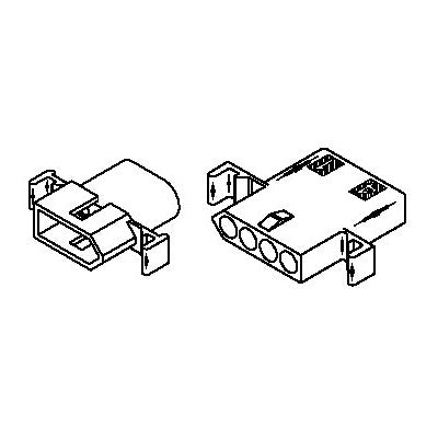 1490PRT 4 CKT CONN .093 Plug Recpt Pin Socket Kit