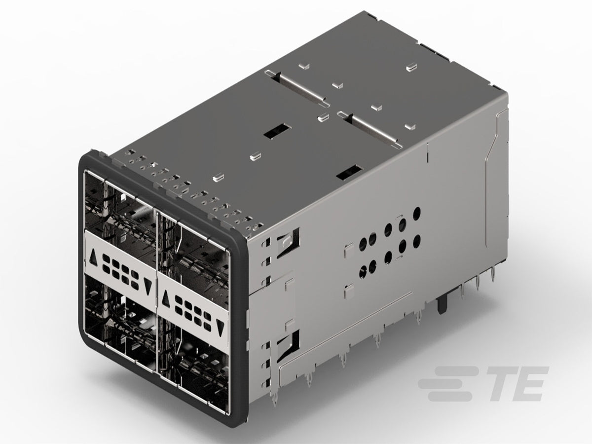 2214593-2 zQSFP+ STACKED RECEPTACLE ASSEMBLY 2X2