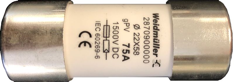 2870900000 FUSE WSFL 22X58 75A 1500VDC g