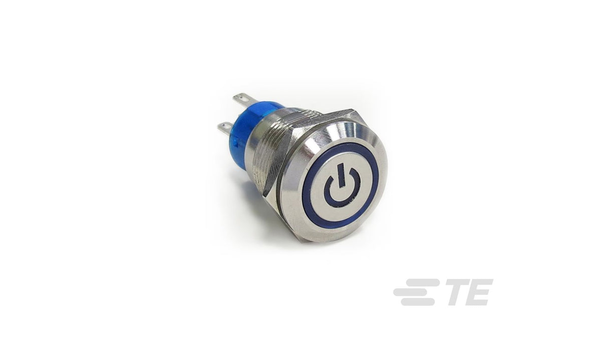 3-2213766-3 Pushbutton SW AV19 SPL 3A POWER LED GREEN 12V