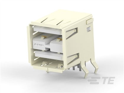 5787617-2 RECP ASSY  R/A  STACKED  THRU-HOLE  USB