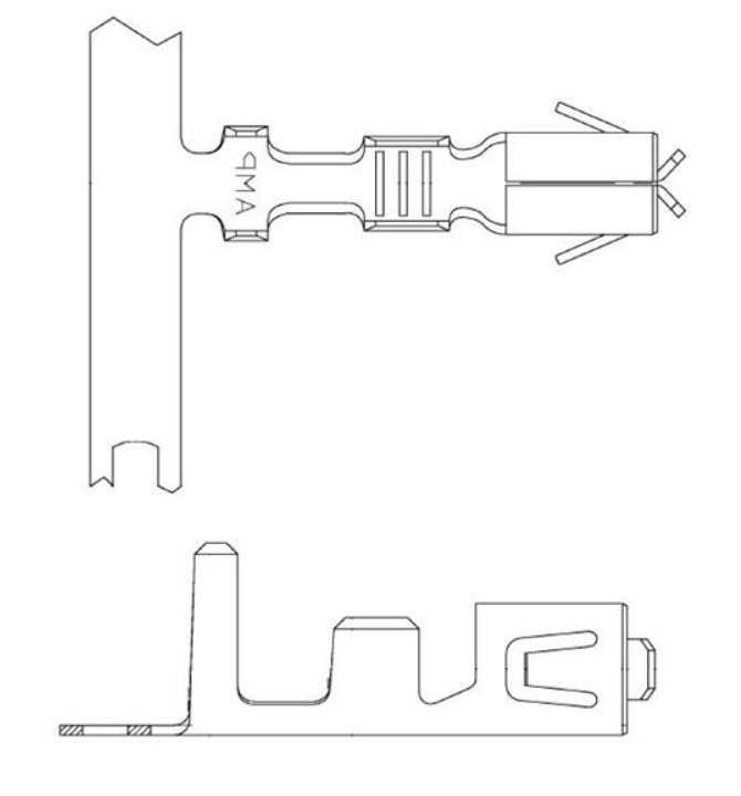 61604-1 Automotive Connectors TIMER TERM 2-#18/2-#16