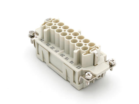 936010256 GWconnect Spring Terminal Insert, Female, 16-Pole, 16A, Numbered 17-32, Silver (Ag) Plated Contacts, Size 16B «77x27»