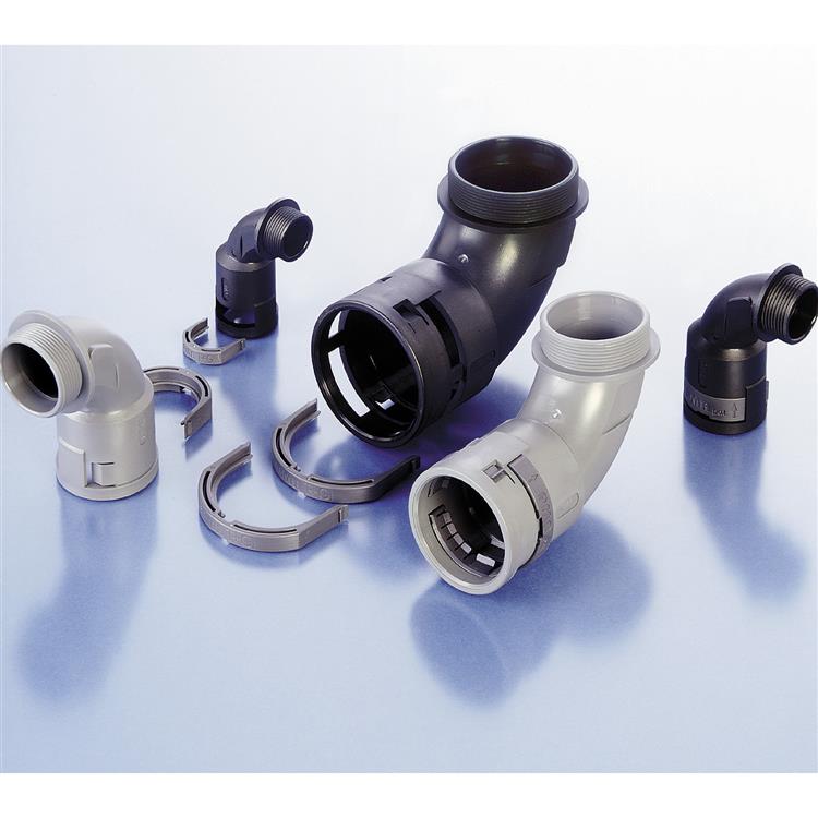 BVBV-M506 90° angled connector, Thread: metric,outside, polyamide 6, black
