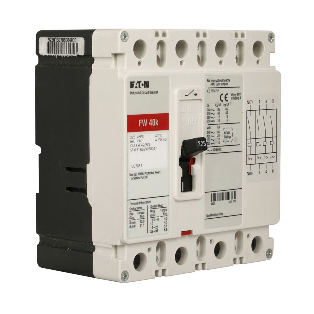 Eaton Series C complete molded case circuit breaker - FWF41250L