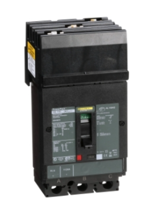 HDA36070 Circuit breaker, PowerPacT H, 70A, 3 pole, 600VAC, 14kA, I-Line, thermal magnetic, 80%, ABC