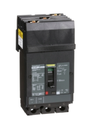 Circuit breaker, PowerPacT H, 60A, 3 pole, 600VAC, 18kA, I-Line, thermal magnetic, 80%, ABC