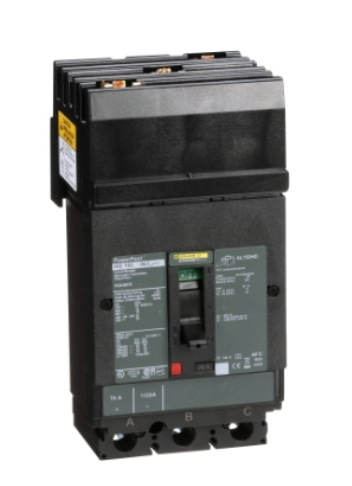Circuit breaker, PowerPacT H, 30A, 3 pole, 600VAC, 25kA, I-Line, thermal magnetic, 80%, ABC UK