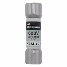 KLM-10 FUSE CARTRIDGE 10A 600VAC/VDC 5AG