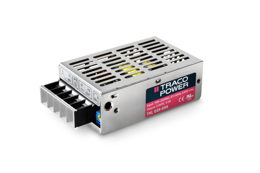TXL 025-24S AC/DC Enclosed Power Supply (PSU), ITE, 1 Outputs, 25 W, 24 VDC, 1.1 A