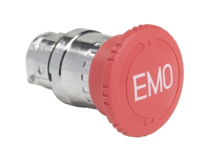 ZB4BS84430 Emergency stop head, Harmony XB4, switching off, metal, red mushroom 40mm, 22mm, trigger latching turn to release, marked EMO